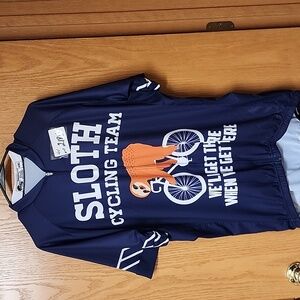 Global cycling gear Sloth Shirt - Navy Blue mens 4xl nwot number 2185